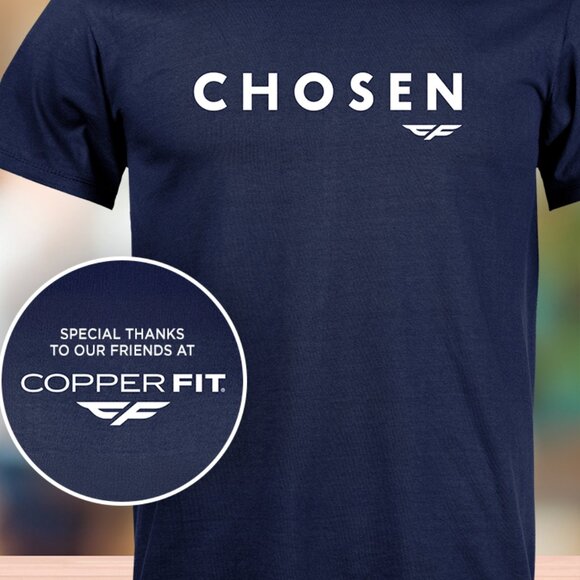 NEW "CHOSEN" ADULT COPPER FIT SHIRT IN BEAUTIFUL NAVY BLUE XTRA LARGE RARE! - Picture 1 of 1